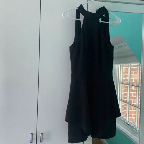 NEW black TOBI mini open back dress A line - Picture 3 of 5
